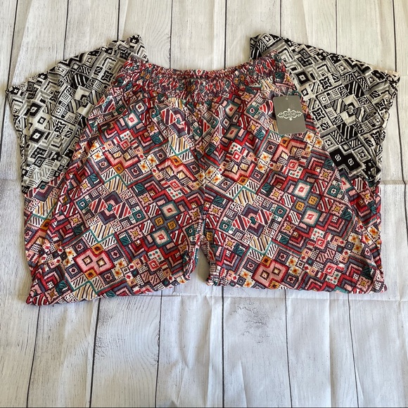 Angie Pants - ANGIE boho flowy wide leg rayon pants